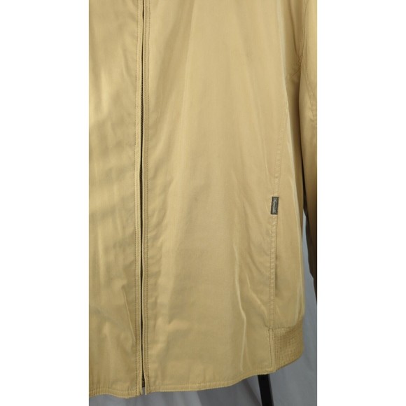 Faconnable Water Resistant Zip Up Jacket Men's Beige Tan Soft 90s Vintage L - Picture 4 of 6